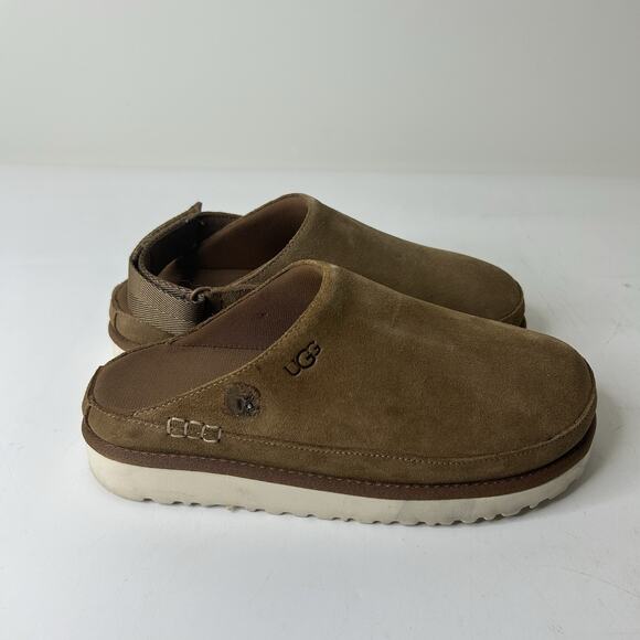 UGG Tan Suede Mules with Strap - Picture 4 of 10